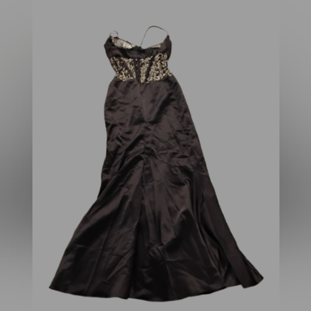 Vintage 2000s Panopoly Corset Style Maxi Dress Evening Formal